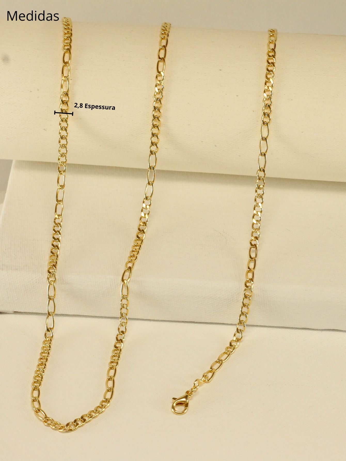 Corrente Malha Elos 3x9 Semi Joias
